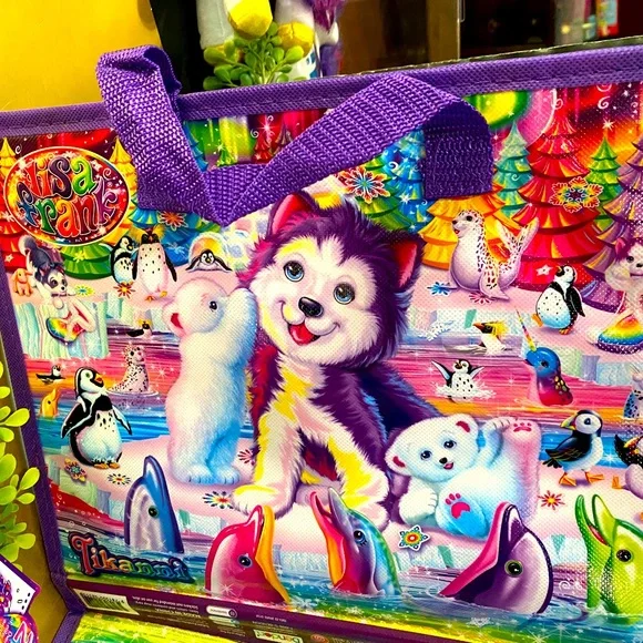 LISA FRANK TRIFOLD PORTFOLIO OVER 750 STICKERS 3 PUZZLES ACTIVITY SET MO… - Picture 9 of 16